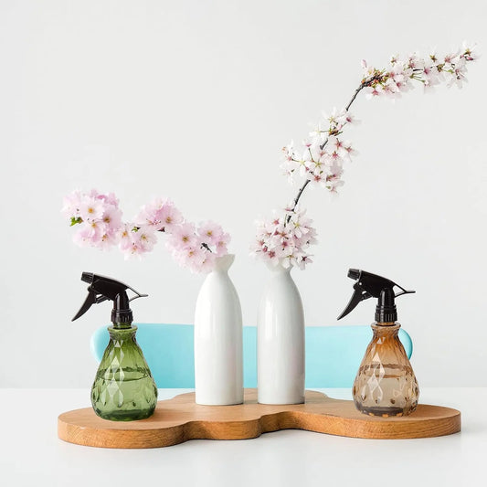Home Improvement 2Pcs 500ml/17oz Empty Environmentally Friendly Plastic Spray Bottles - Adjustable Mist Sprayer, Refillable Containers for Kitchen Cleaning, Gardening, Hair Care (Brownish-Green),sohochic