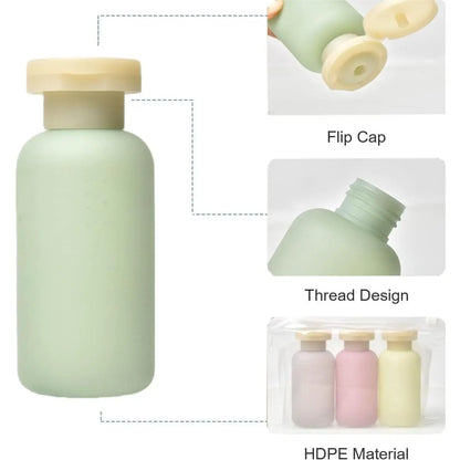 Travel Shampoo Bottles for Toiletries, Leak Proof Travel Size Toiletries Bottle Containers for Shampoo and Conditioner,  Squeeze Bottles, Essentials Accessories (Garden Series, 3.4oz, 4 count)