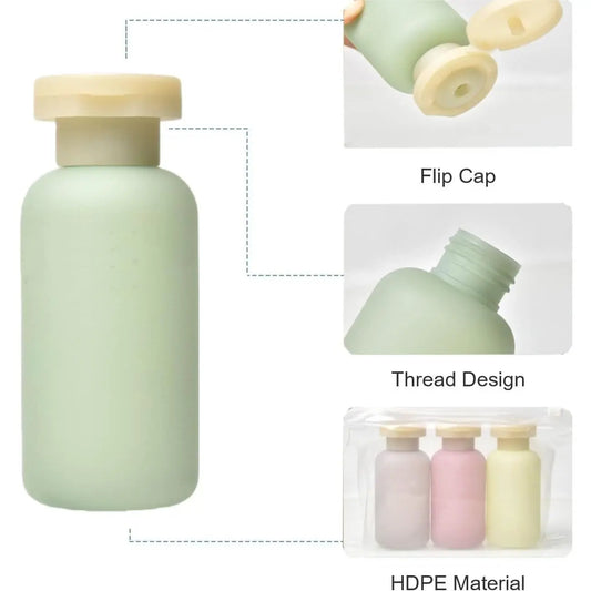 Travel Shampoo Bottles for Toiletries, Leak Proof Travel Size Toiletries Bottle Containers for Shampoo and Conditioner,  Squeeze Bottles, Essentials Accessories (Garden Series, 3.4oz, 4 count)
