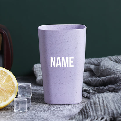 Custom Wheat Straw Thickened Plastic Mouthwash Cups, Creatively Customized and Available in Multiple Colors. Simple Home and Hotel Toothbrush Cups, Creative Custom Wash Cups. Bathroom Toiletries.
