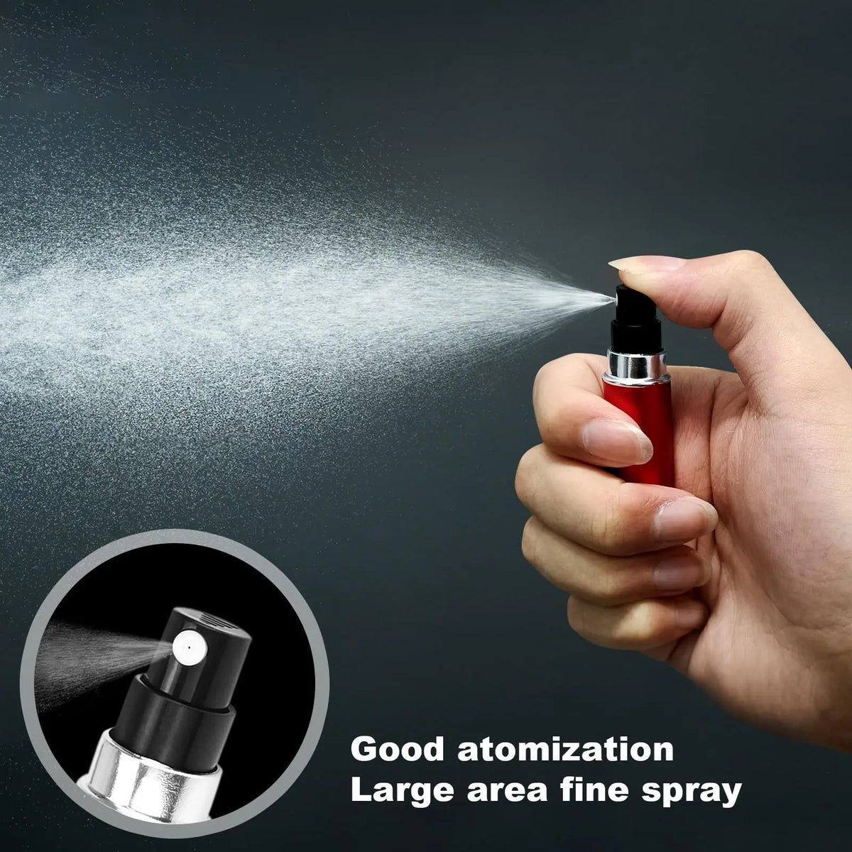 8Pcs 5mL Refillable Perfume Atomizer Bottles, Portable Travel Spray Vials with Tin Storage Case
