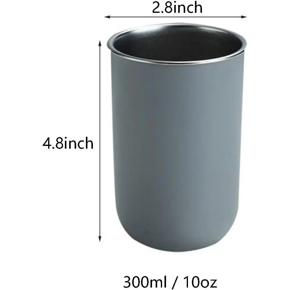 2 Pcs Stainless Steel Mouthwash Cups, Tumbler Cups,Brushing Cups
