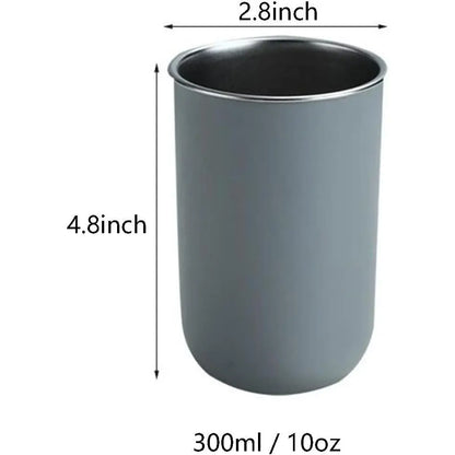 2 Pcs Stainless Steel Mouthwash Cups, Tumbler Cups,Brushing Cups