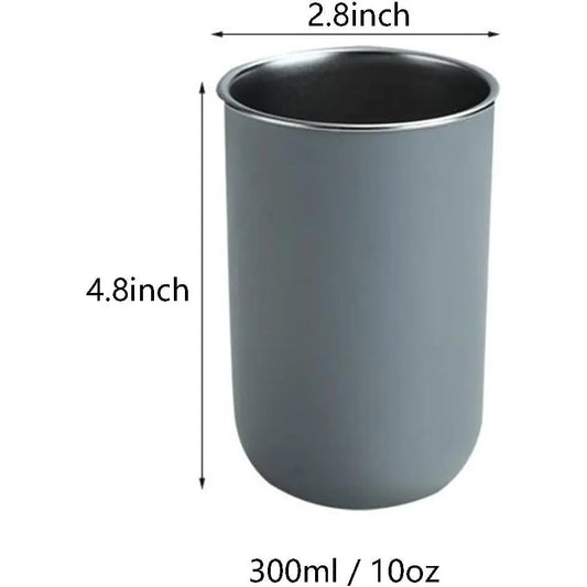 2 Pcs Stainless Steel Mouthwash Cups, Tumbler Cups,Brushing Cups