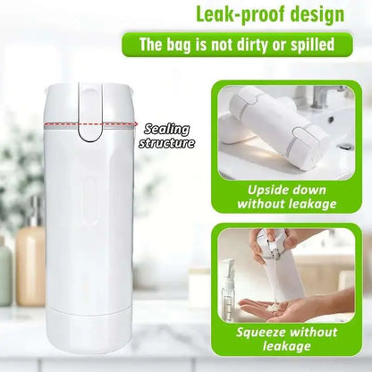2-Pack 4-in-1 Cosmetic Travel Bottles, Portable Leak-Proof Refillable Toiletries Containers for Shampoo, Conditioner, Lotion & Skincare, Plastic Storage Dispenser, Compact Lightweight Travel Organizer for Business Trips & Vacations
