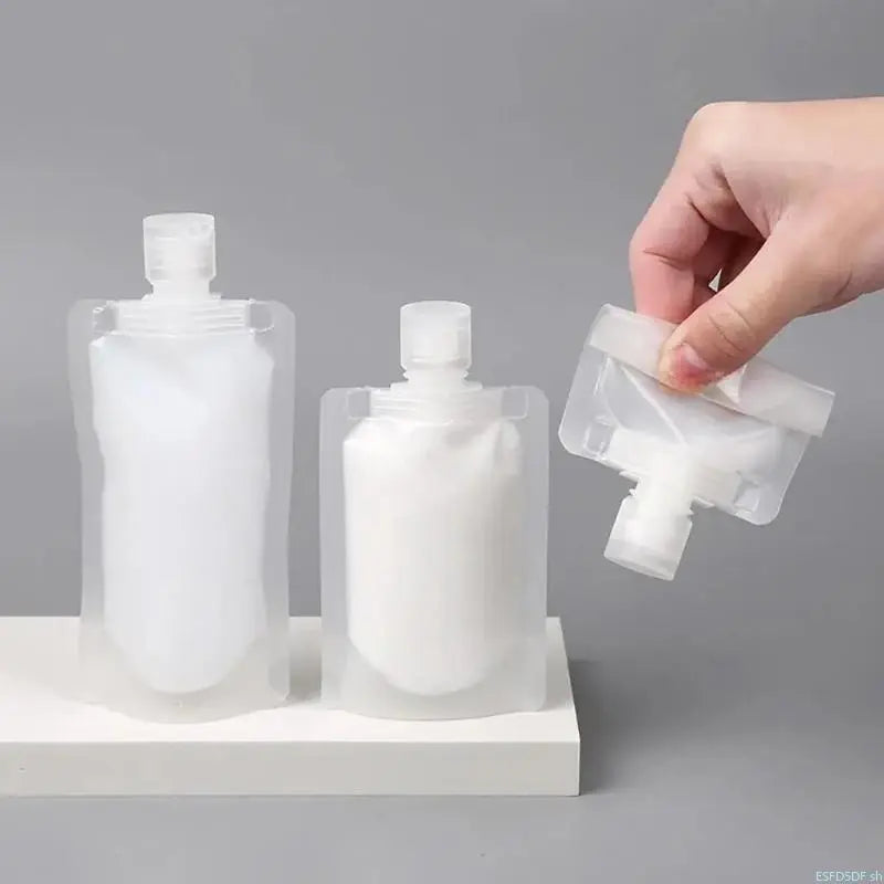 10-Piece Silicone Travel Toiletry Set Pack, Leak-Proof Multi-Size Squeeze Containers with Refillable Push-Top Lids, 30 ml/50ml/100ml Storage Bottles & Jars, Canisters Set, Portable Bag for Shampoo & Lotion Cleaning & Care,sohochic