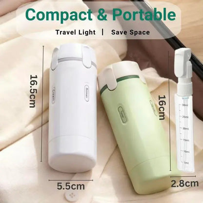 Plastic 2-Pack 4-in-1 TSA-Compliant Leak-Proof Multi-Use Travel Pump Bottle Set with Free Body Wash, Travel-Ready Storage Containers for Shampoo, Conditioner, Lotion, Compact Home Organizer Cosmetic Plastic Containers,sohochic