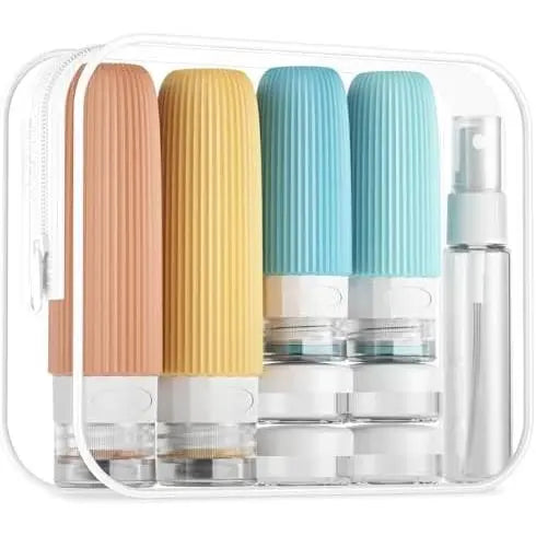 16 Pack Travel Bottles Set, TSA Approved Leak Proof  Squeezable Containers for Toiletries, Refillable Travel Accessories for Conditioner, Shampoo, Lotion &  Wash Accessories