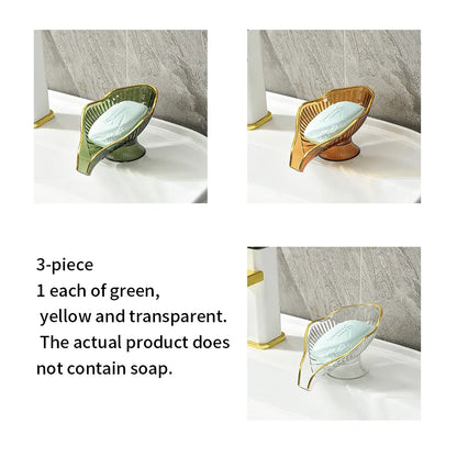 Nordic Style Soap Dish Set, Household Drainage Design, Prevent Water Accumulation, Bathroom Creative Shelf Organizer