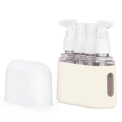 [Back to School]Compact and portable 1-set travel leak-proof toiletry cosmetics storage bottles with labels, TSA compliant airplane liquid accessory kits that serve as travel, luggage and home organizers for makeup and cosmetics storage boxes-MM1