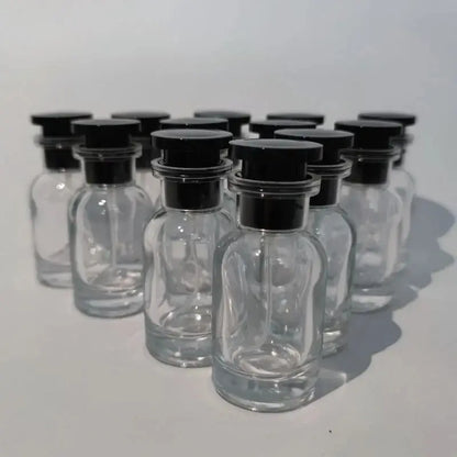 12-Piece Portable Travel Perfume Glass Bottle Set, Travel Bottles, 30ML Leak-Proof Refillable Spray Containers with Box and Vial Caps, Ideal for Samples and Gifting