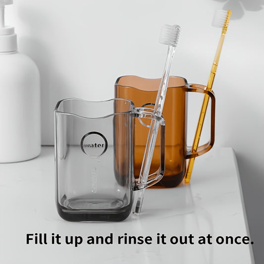 1pc Mouthwash Cup and Toothbrush Cup Simple and Creative Light Luxury Style Wash and Rinse Travel Mouthwash Cup Creative Wash and Rinse Cup