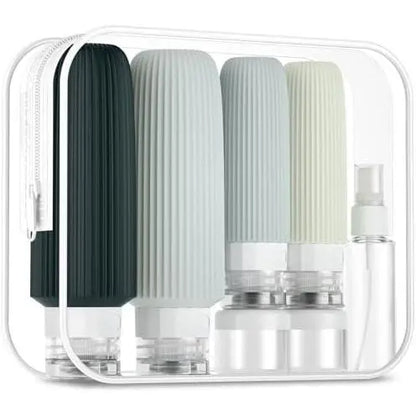 16 Pack Travel Bottles Set, TSA Approved Leak Proof  Squeezable Containers for Toiletries, Refillable Travel Accessories for Conditioner, Shampoo, Lotion &  Wash Accessories