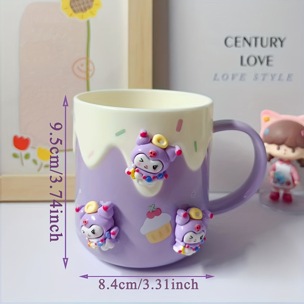 1pc Sanrio Hello Kitty Mouthwash Cup, Plastic Material, Cute Cartoon Kuromi Melody Bathroom Toothbrush Cup, Thickened Design for a Comfortable Touch, Household Wash Cup, Bathroom, Cinnamoroll, Pochacco