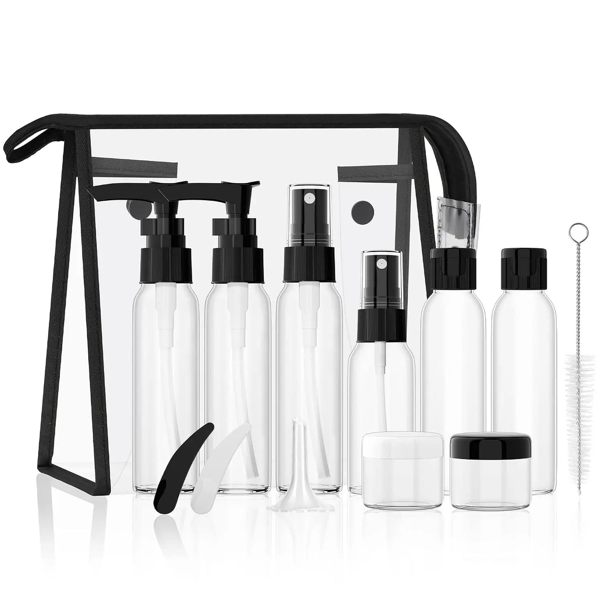 Travel Bottles Kits -TSA Approved Travelling Size Containers for Toiletries Leak Proof Refillable Liquid Travel Essentials with Toiletry Bag for  Shampoo Conditioner Lotion