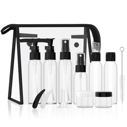 Travel Bottles Kits -TSA Approved Travelling Size Containers for Toiletries Leak Proof Refillable Liquid Travel Essentials with Toiletry Bag for  Shampoo Conditioner Lotion