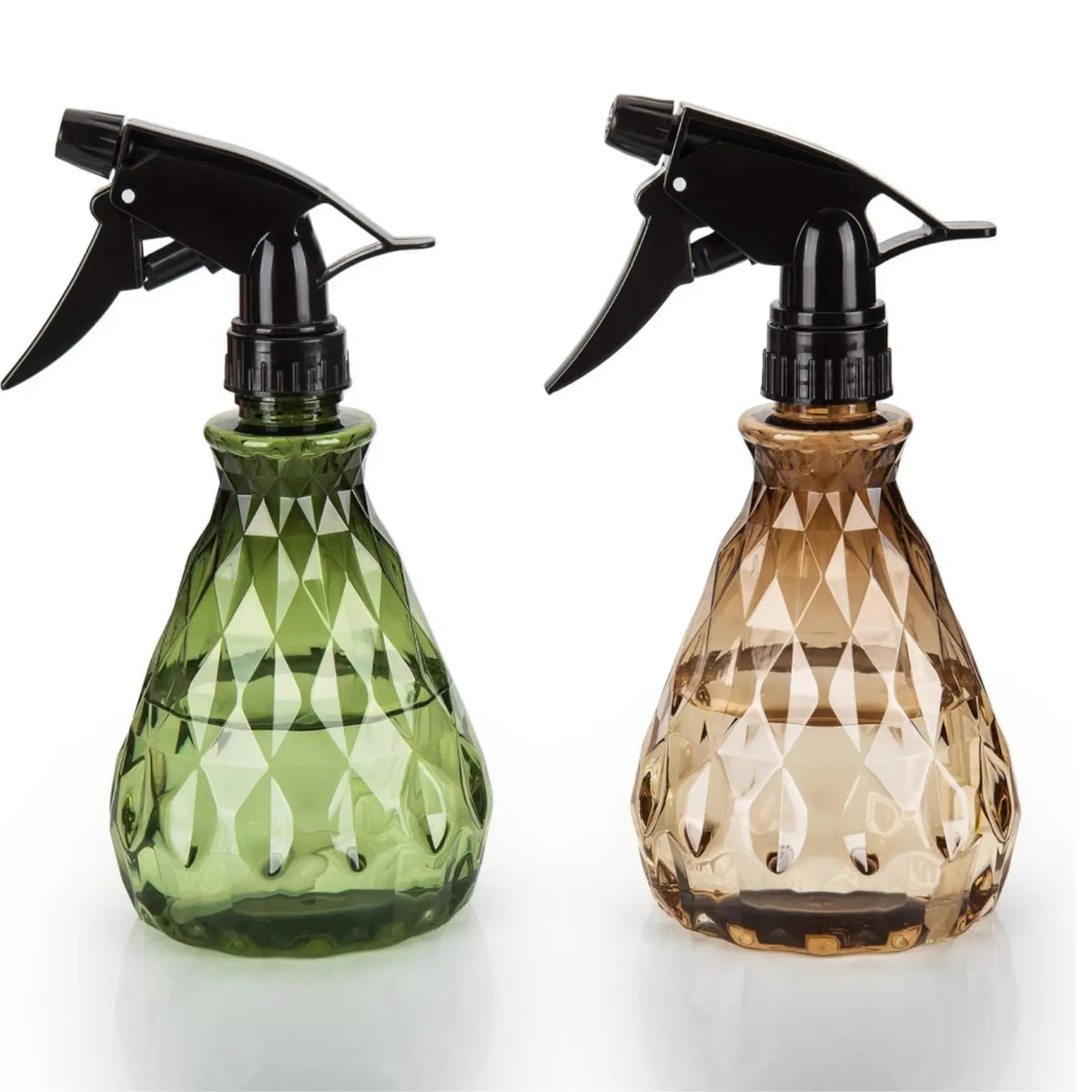 Home Improvement 2Pcs 500ml/17oz Empty Environmentally Friendly Plastic Spray Bottles - Adjustable Mist Sprayer, Refillable Containers for Kitchen Cleaning, Gardening, Hair Care (Brownish-Green),sohochic