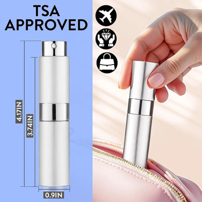 6 Pack 8ML Empty Perfume Atomizer Cologne Travel Spray Bottle for Refill Portable Cologne Dispenser Mini Sprayer for Women Men Twist Tpye