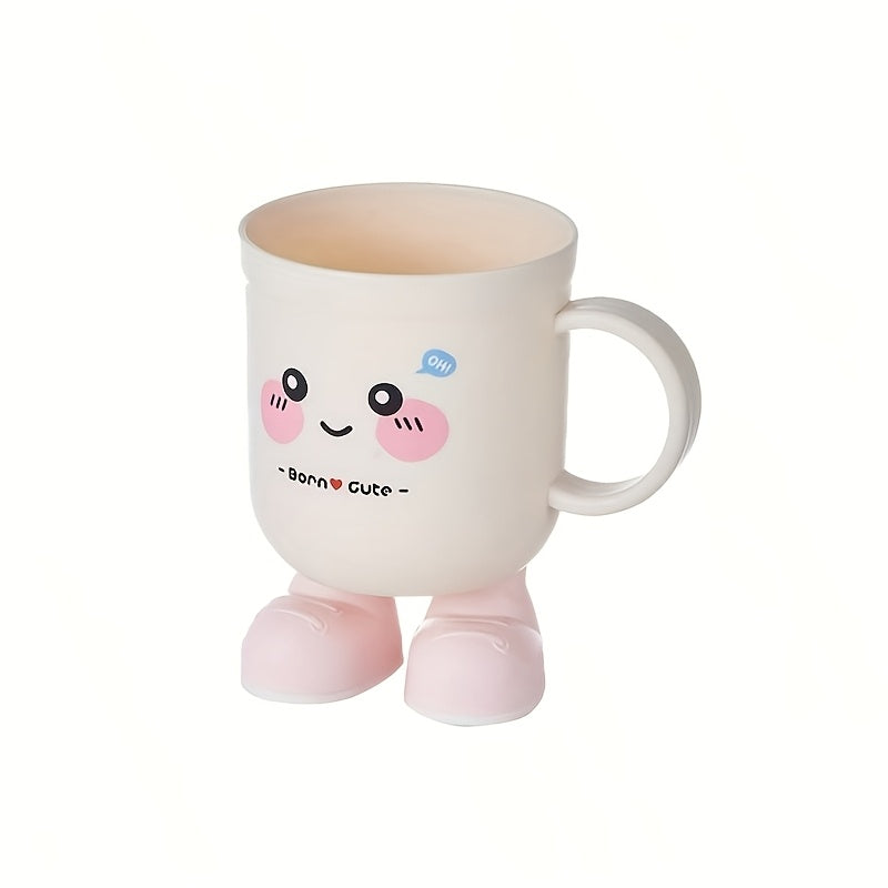 Adorable Toothbrush Cup Household Toothbrush Holder Student Dormitory Mouthwash Cup Toothbrush Holder Couples' Toothbrush Cup Brushing Cup (Pink, Blue)