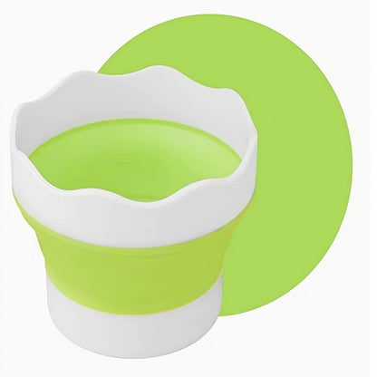 1pc Folding Mini Silicone Water Bucket, Watercolor Powder, Watercolor Paint, Painting, Washing And Rinsing Pen Holder, Multi-Purpose Washing Cup